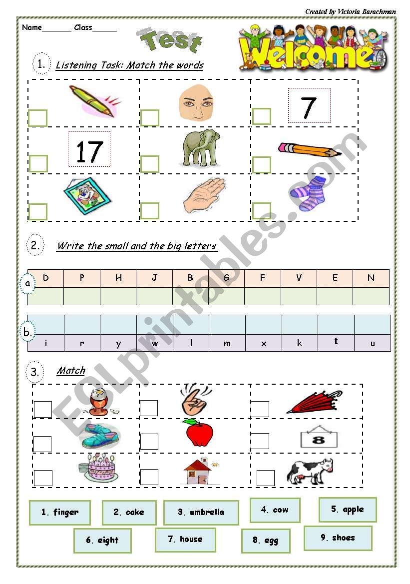 English Test Vocabulary Revision 4th Grade ESL Worksheet By Victoria Ladybug