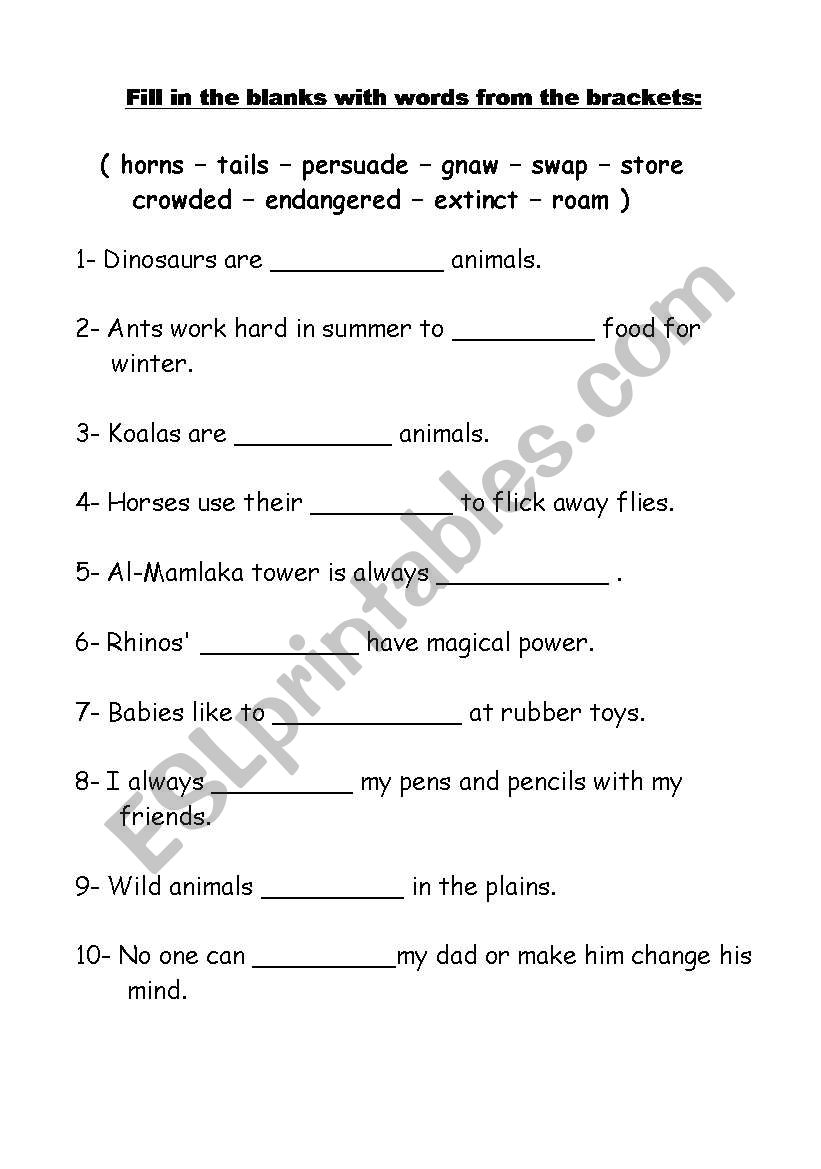 English Worksheets Vocabulary And Grammar Test Grade 4 Worksheets Library
