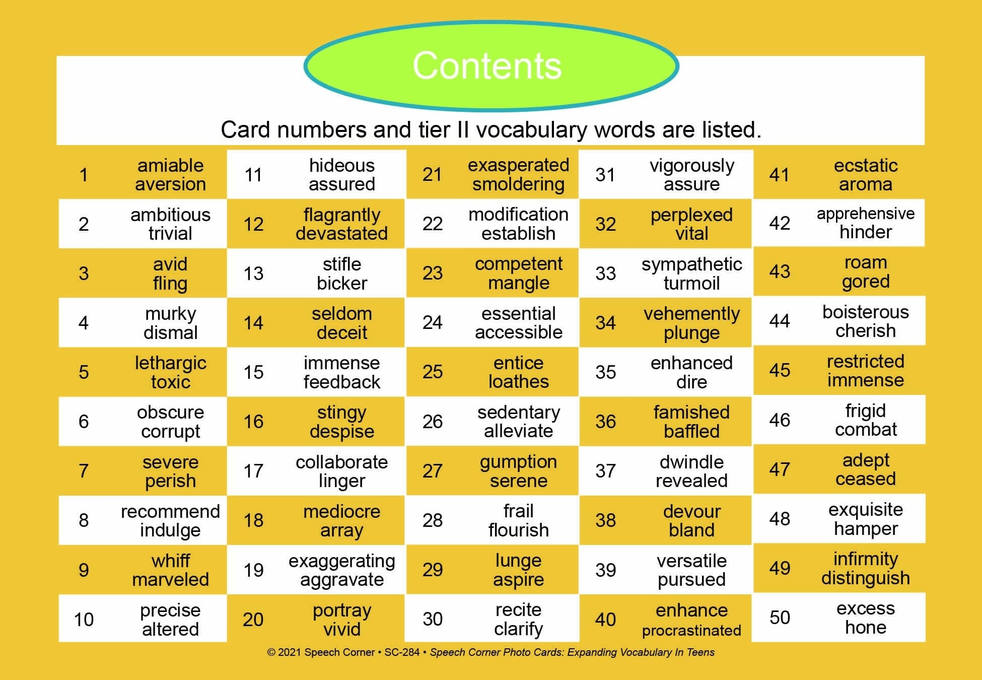 Expanding Vocabulary In Teens Speech Corner Photo Cards Speech Corner