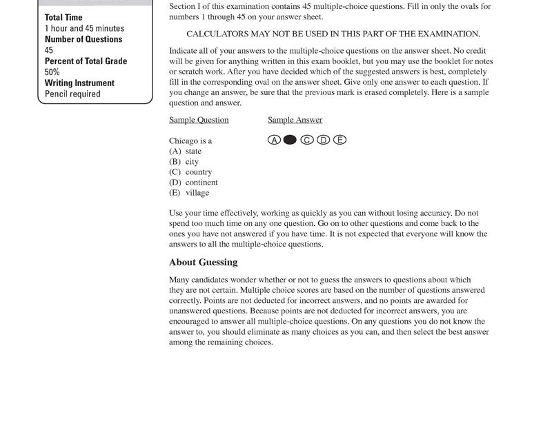 Extended Ebook Content For 550 AP Calculus AB U0026 BC Practice Questions AB Calculus Practice Test