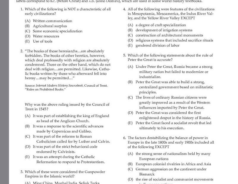 Extended Ebook Content For Cracking The AP World History Exam