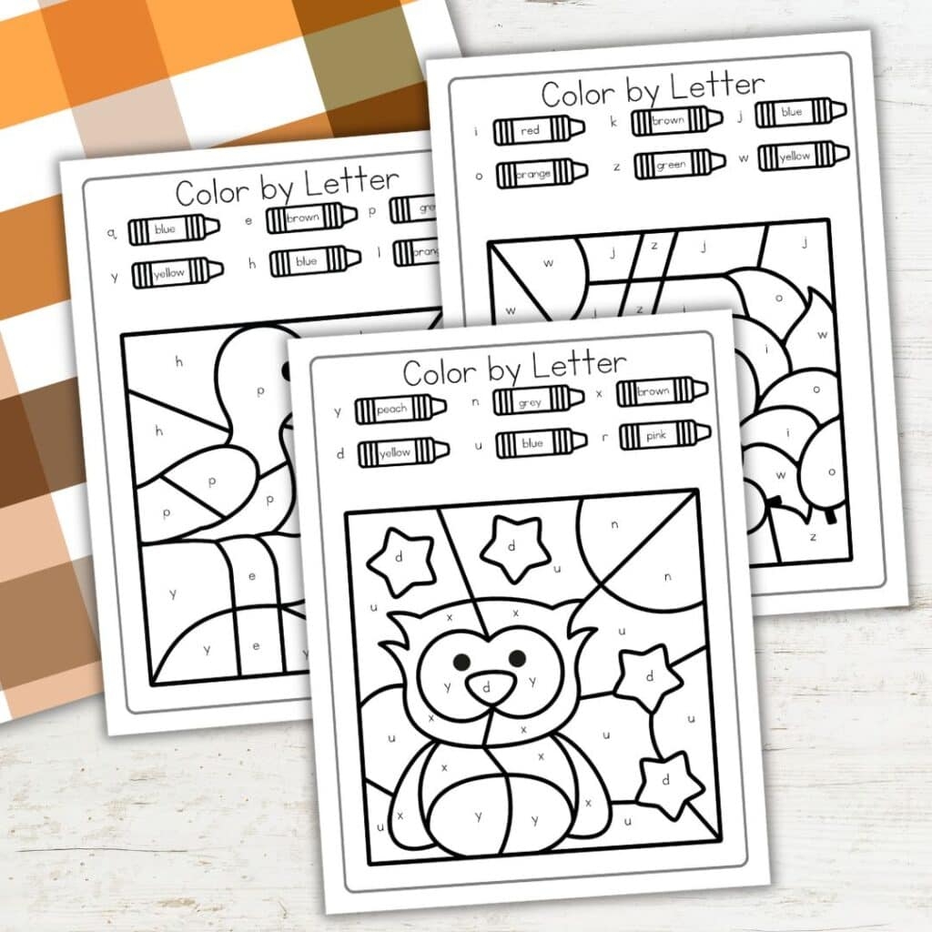 free printable color by letter