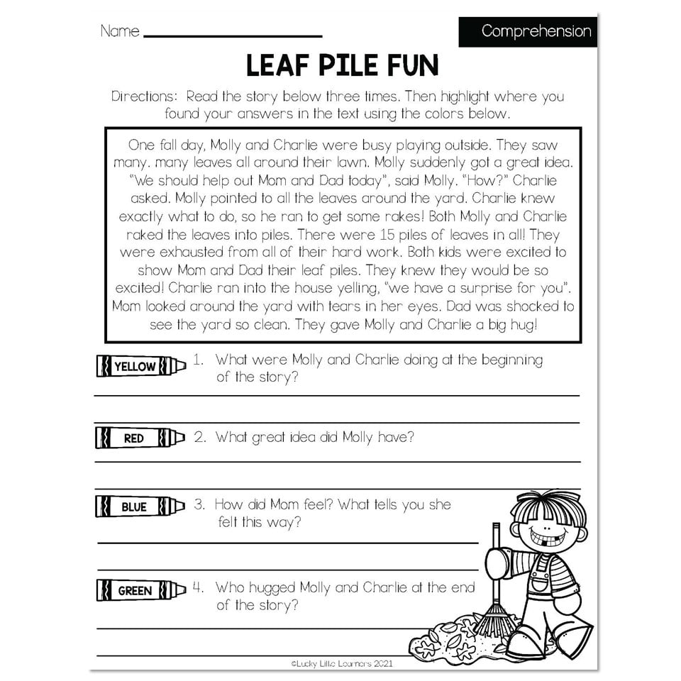 fun reading worksheets 2nd grade