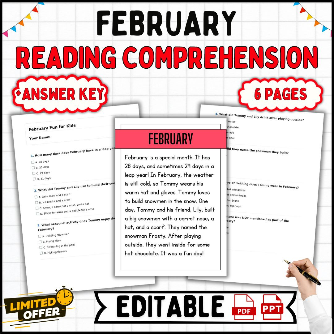 reading comprehension with answer key