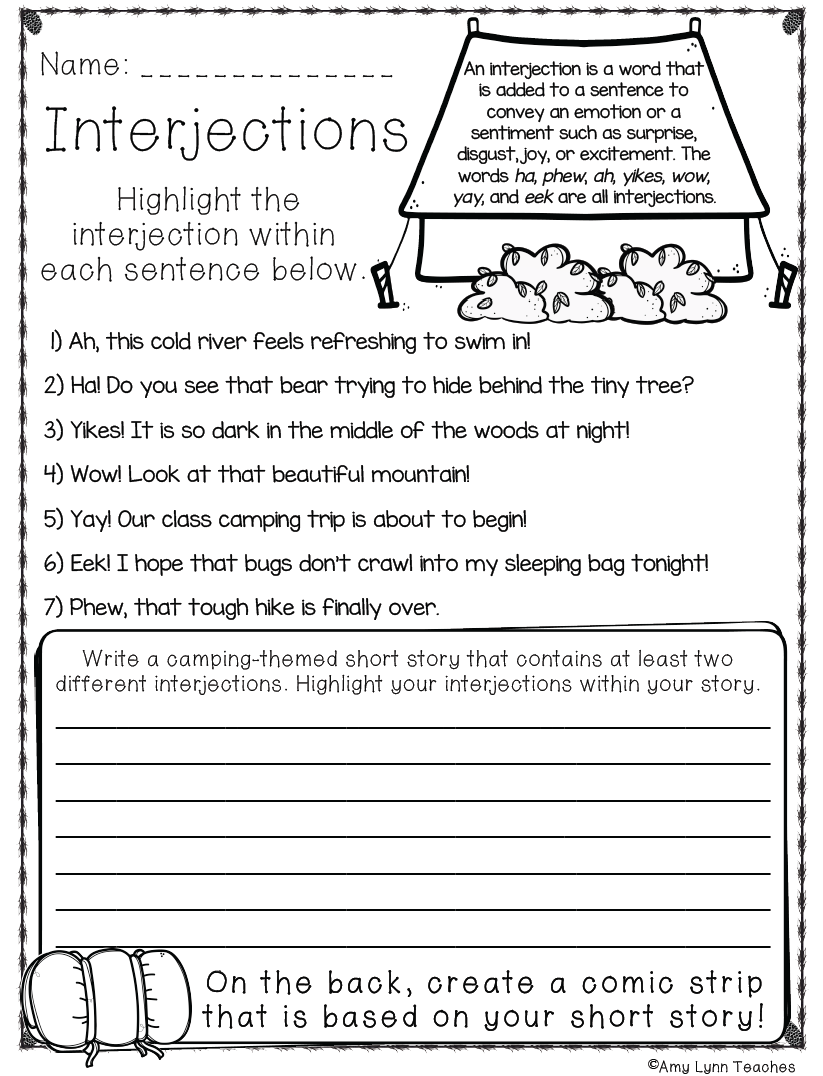 5th reading worksheets printable