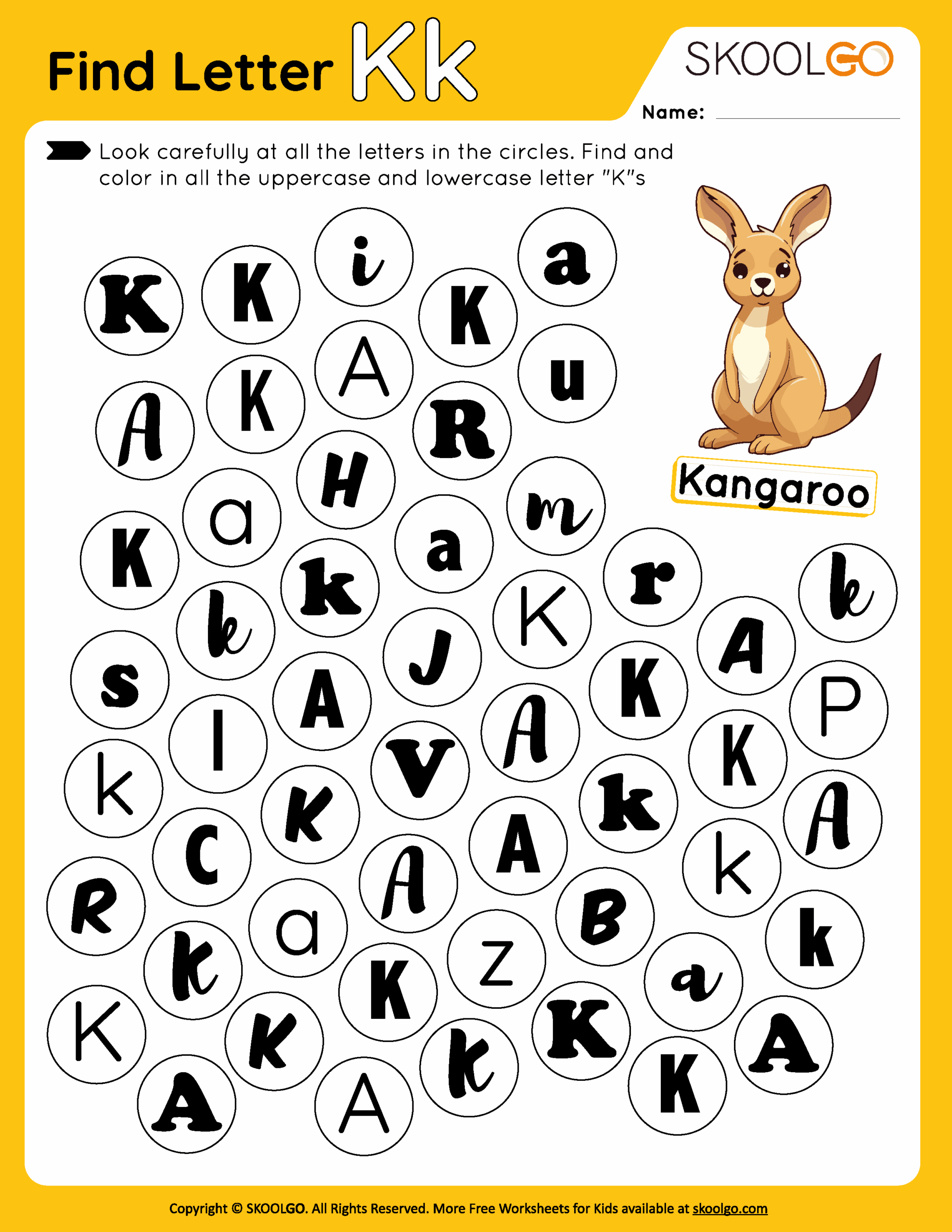 letter k worksheets free