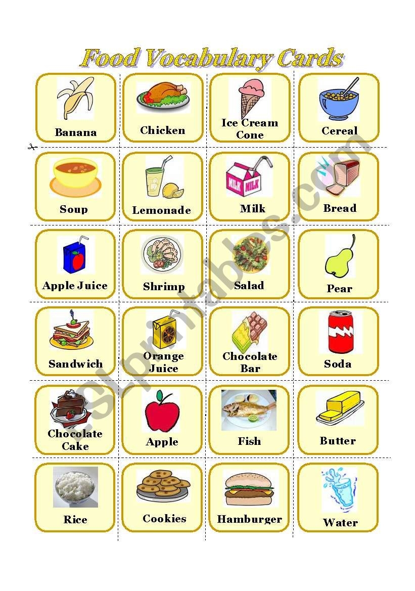printable vocabulary cards