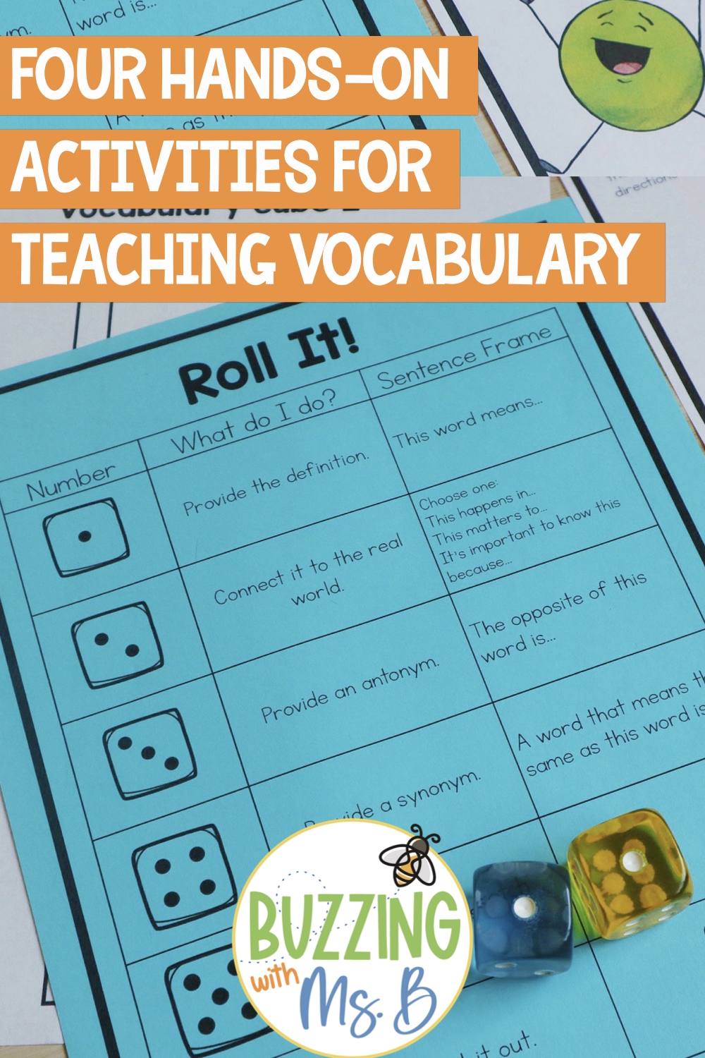 Four Hands on Activites For Teaching Academic Vocabulary Buzzing 
