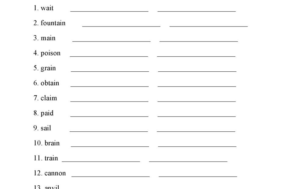 Fourth Grade Spelling Worksheets Free Printable Word Lists U0026 Practice