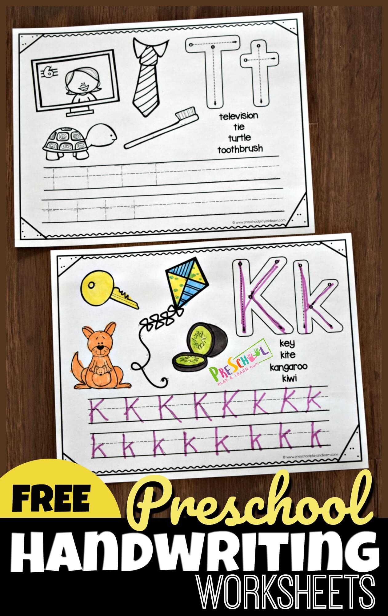 free printable handwriting worksheets