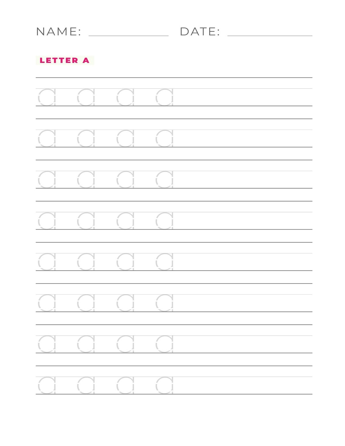 alphabet tracing worksheet pdf