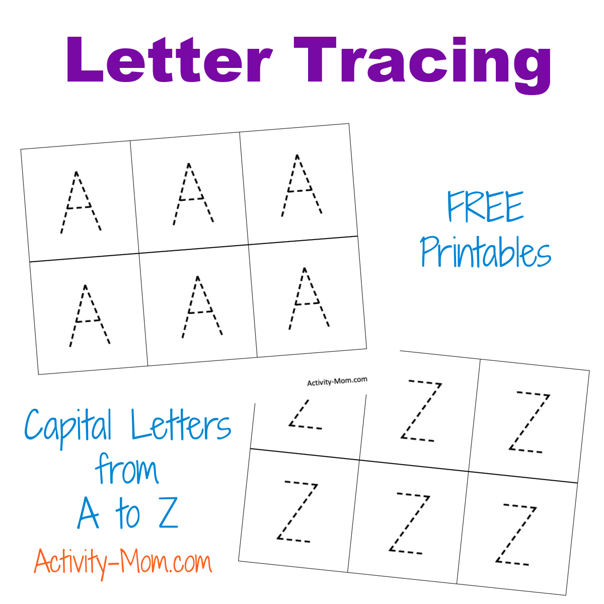 tracing letter a free printable