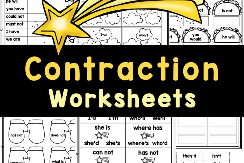 FREE Contractions Activites For 1st U0026 2nd Graders