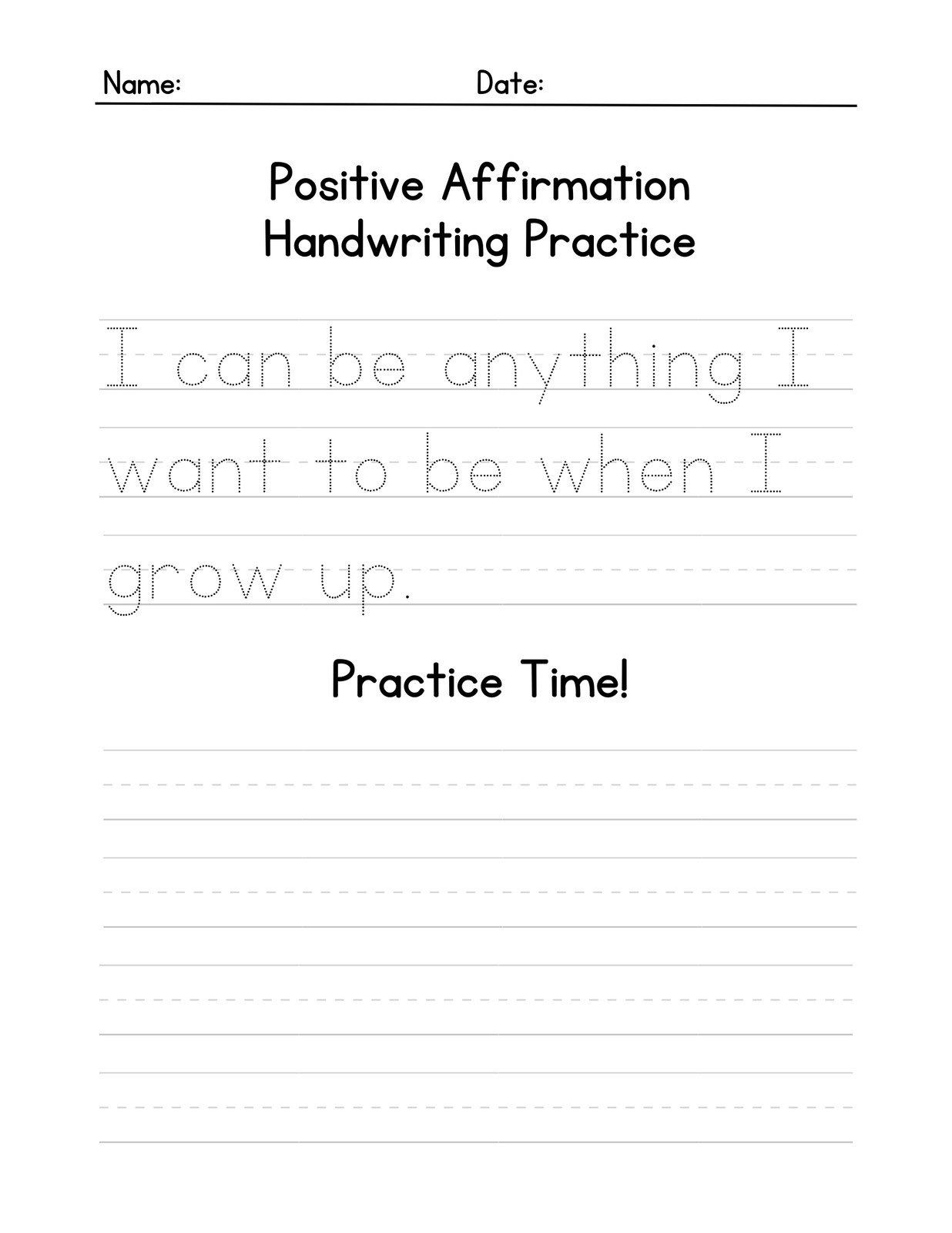 create your own tracing worksheets