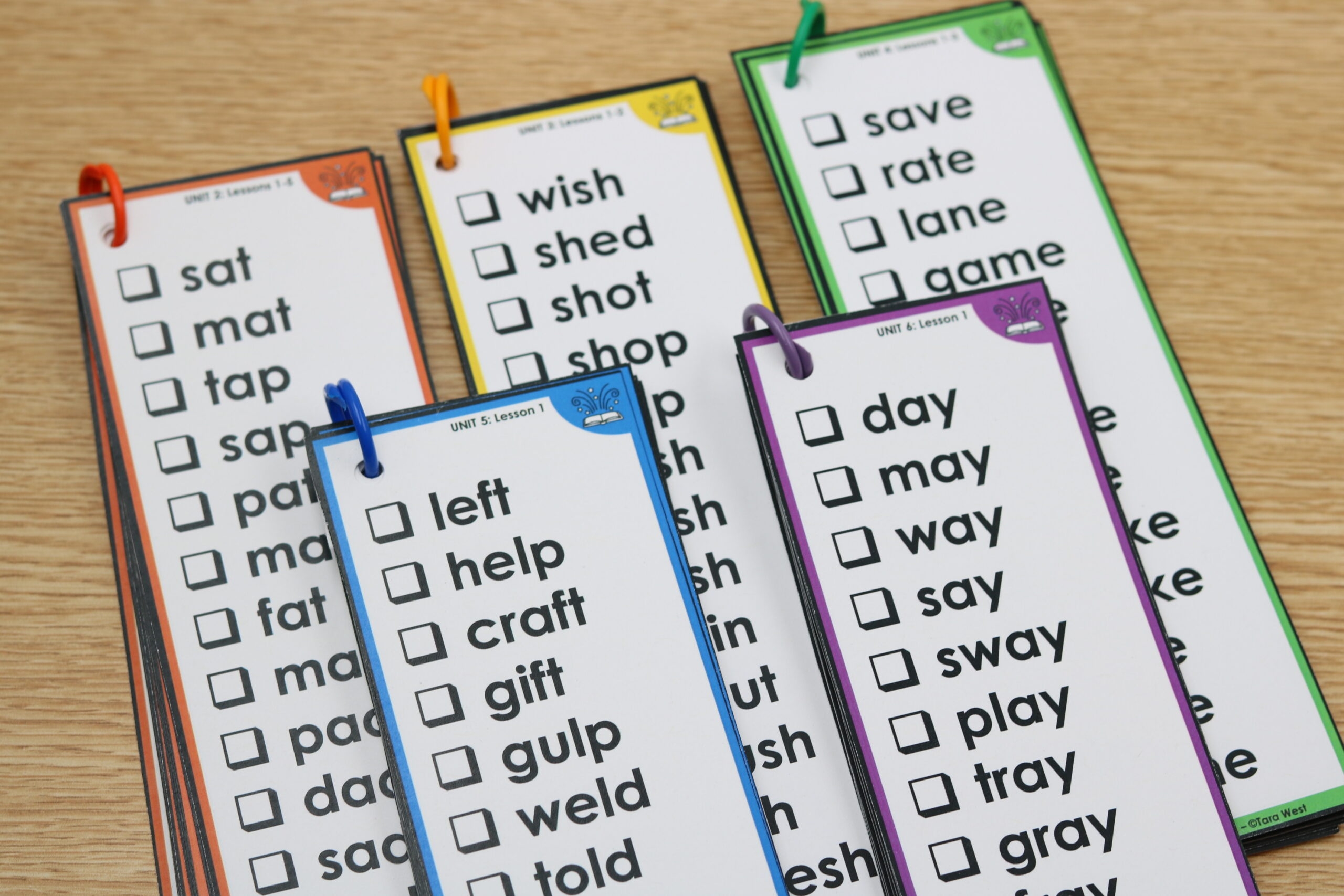 list of words for reading