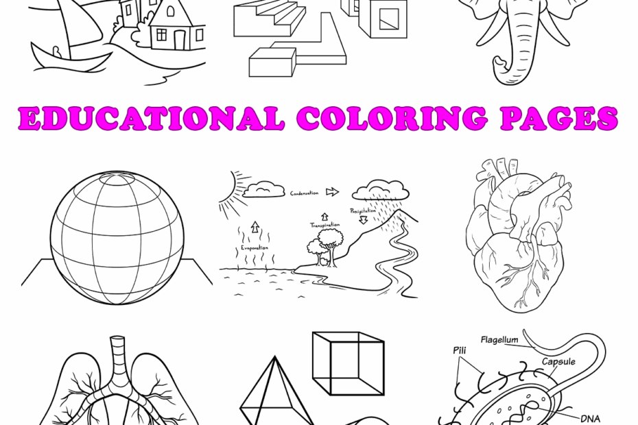 Free Educational Coloring Pages For Kids 38 Printable Sheets