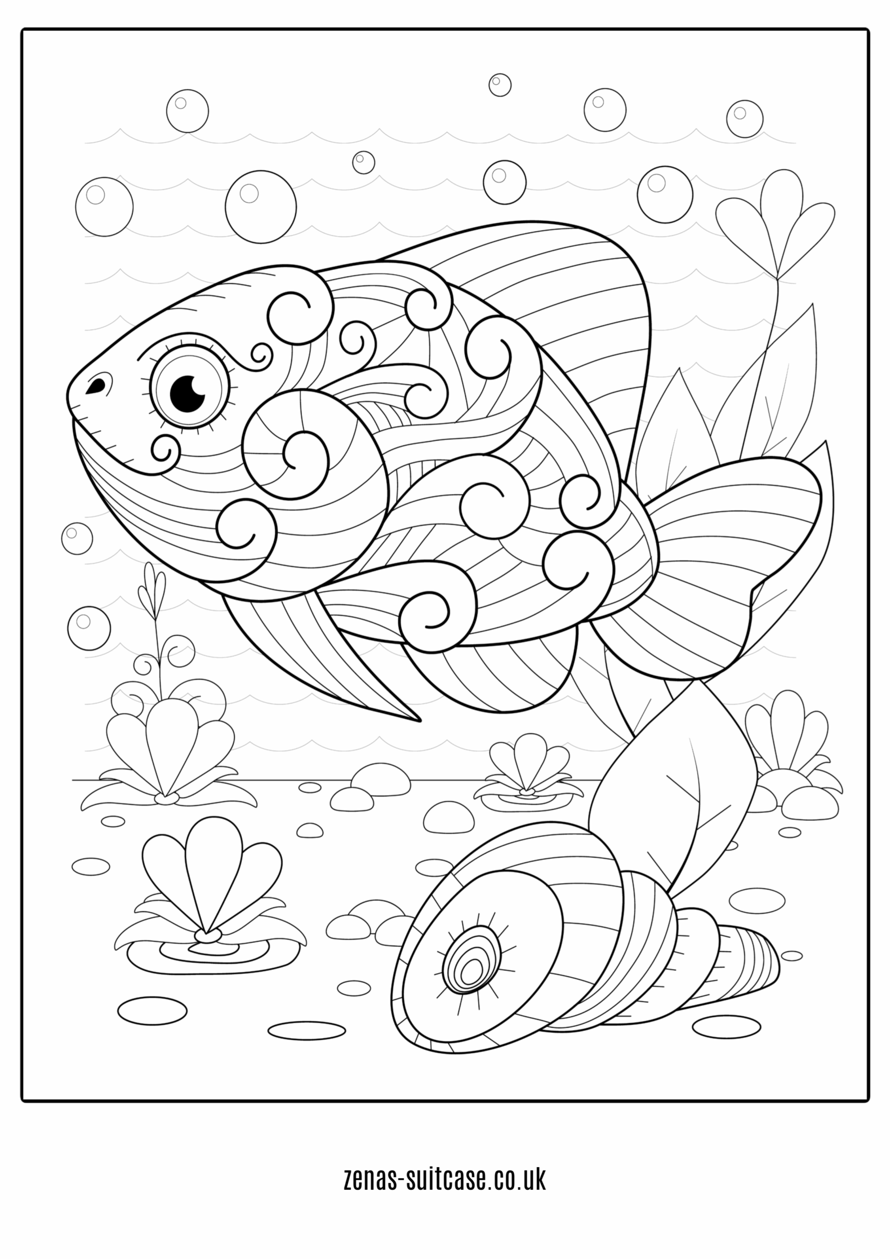 Free Fish Colouring Page For Kids