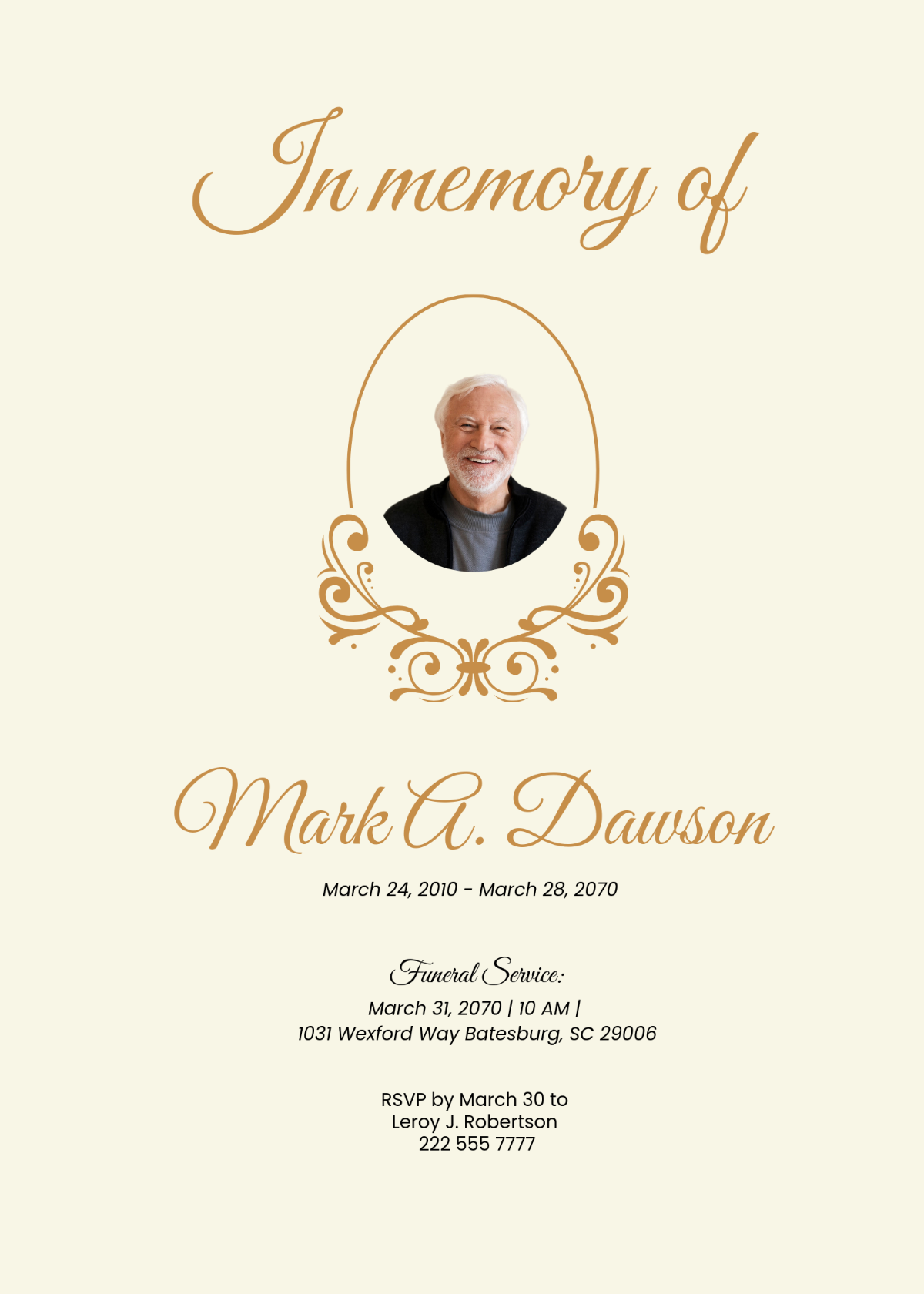 free obituary templates printable fillable