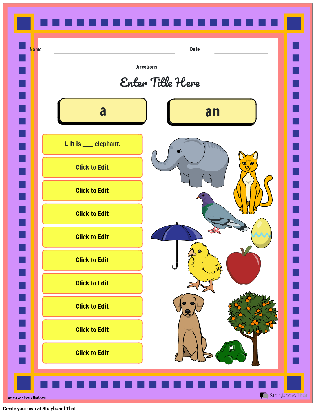 Free Grammar Worksheets Storyboard That s Exercises In 2025
