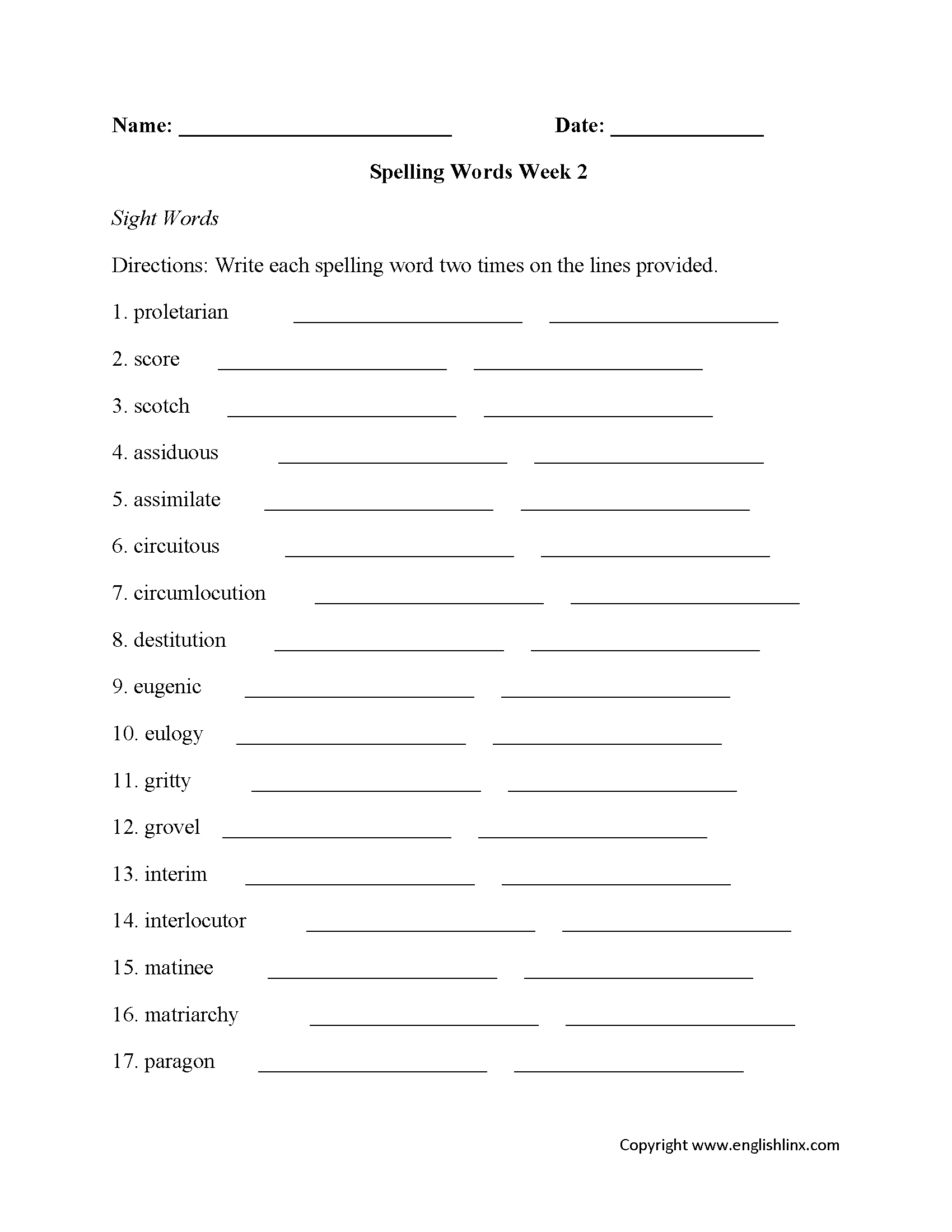 high school english practice test