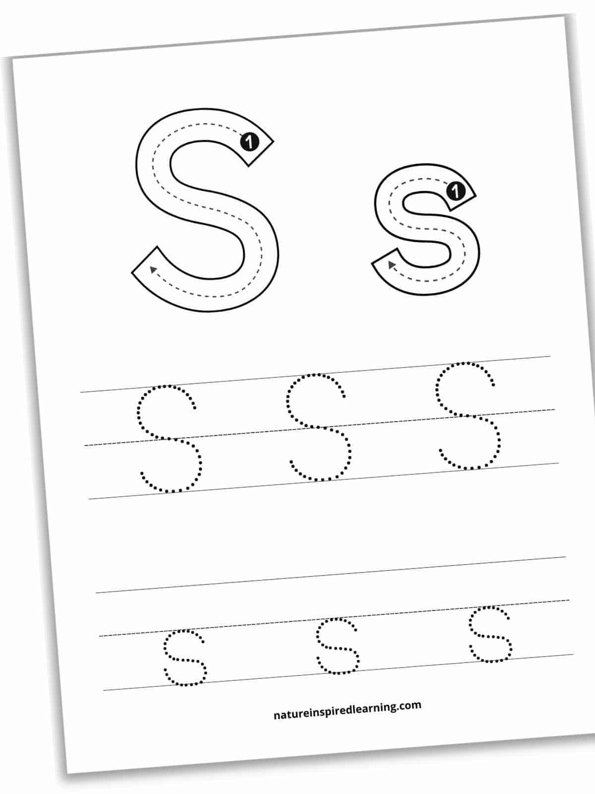 free letter s tracing worksheets