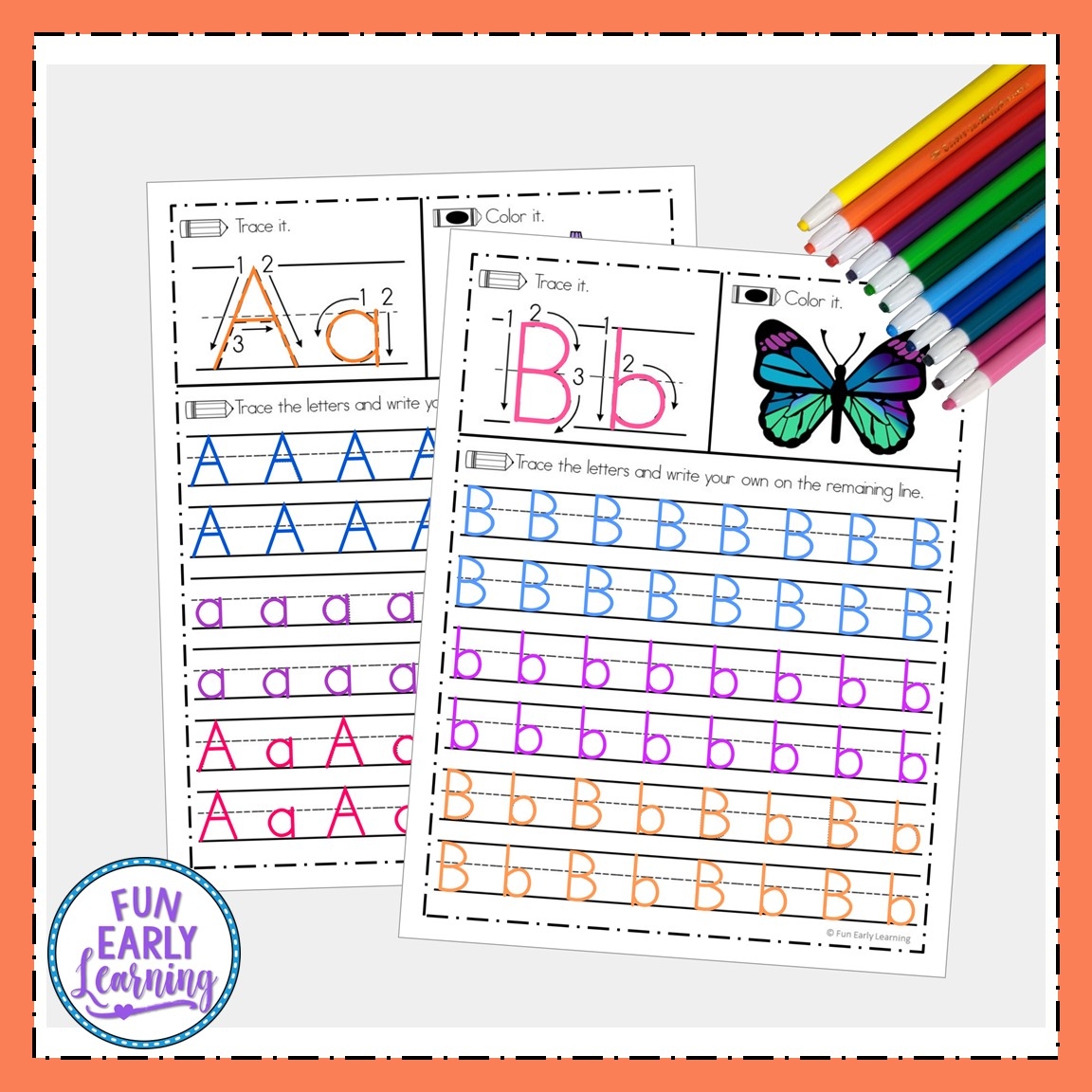 free printable kindergarten letter tracing