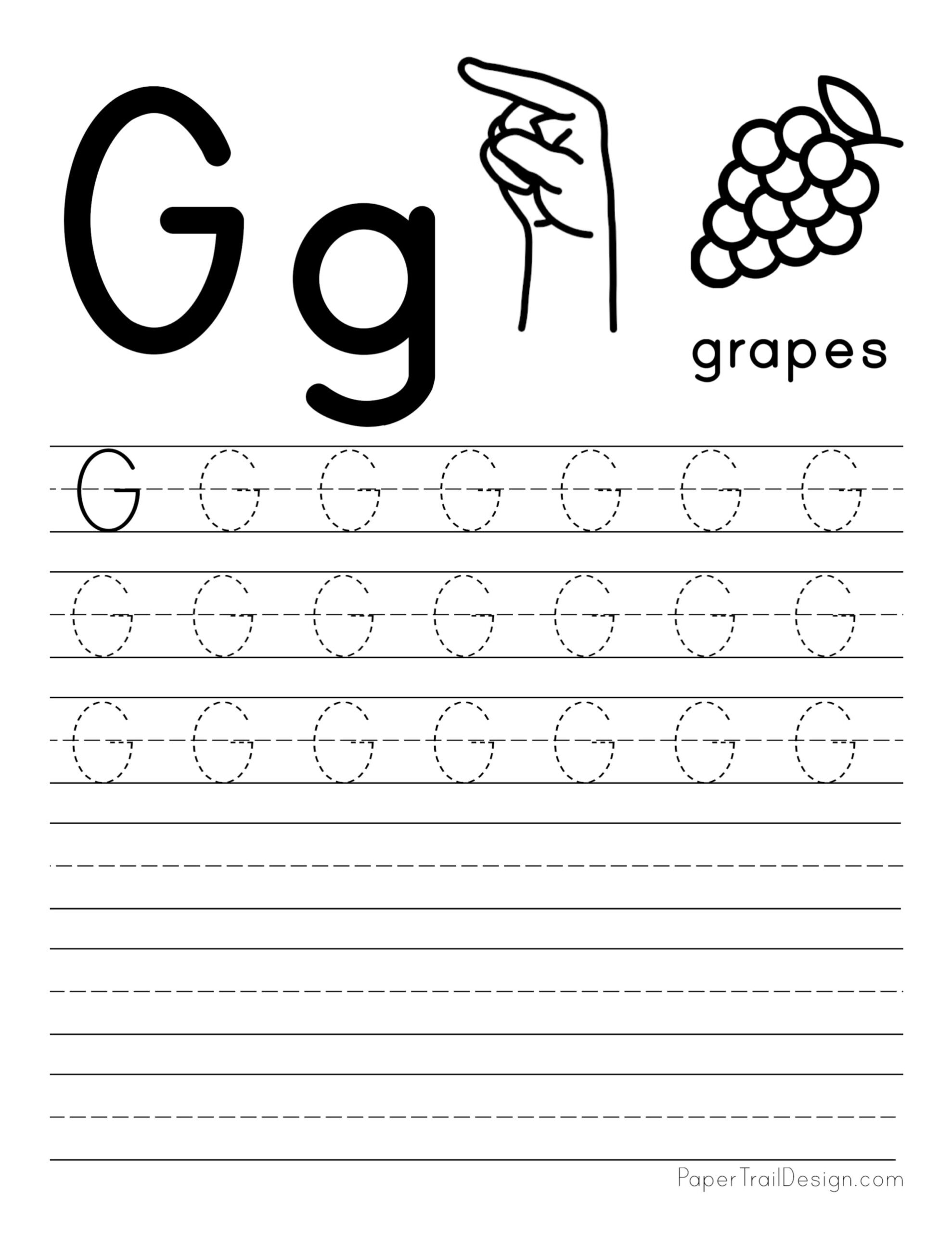 Free Letter Tracing Worksheets Paper Trail Design