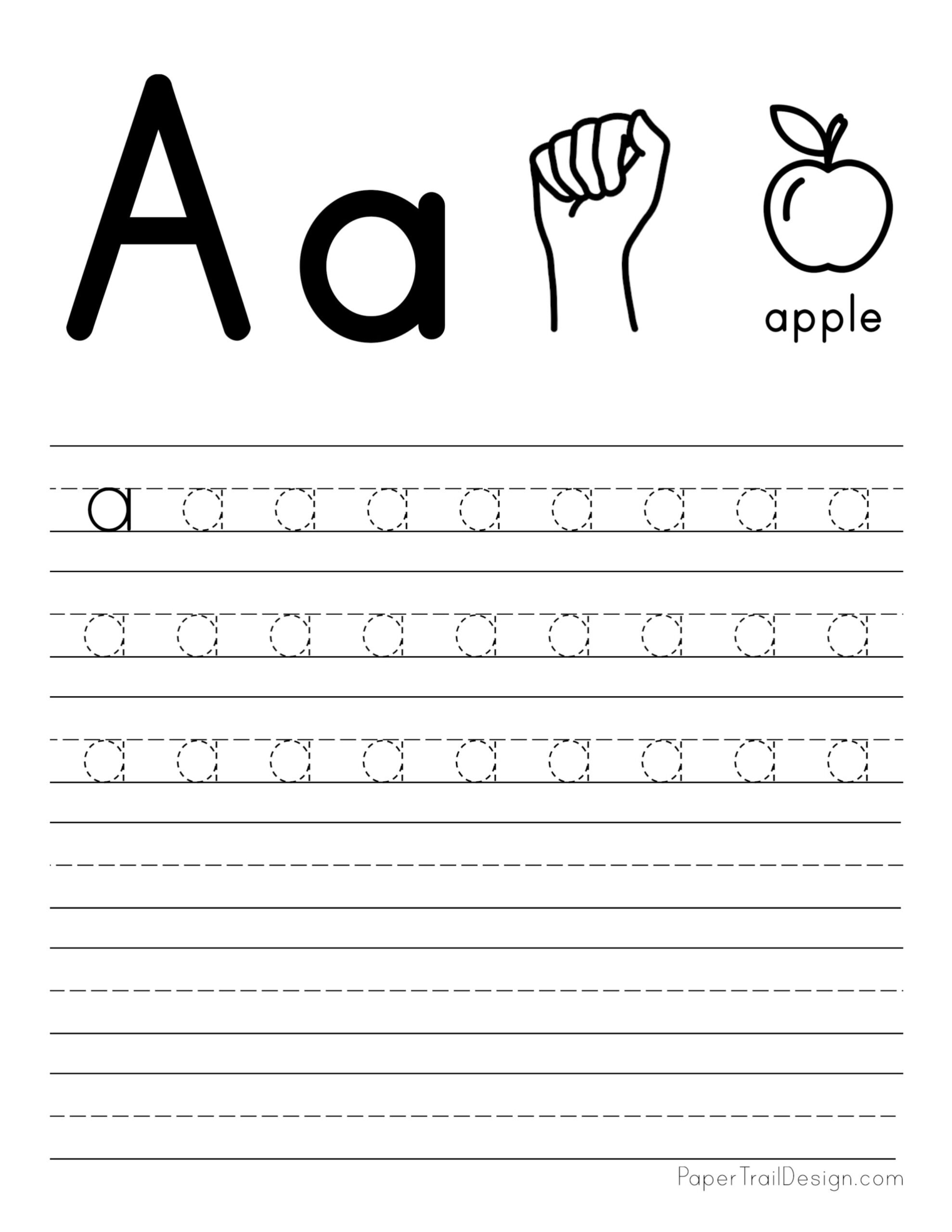 free printable alphabet tracing sheets