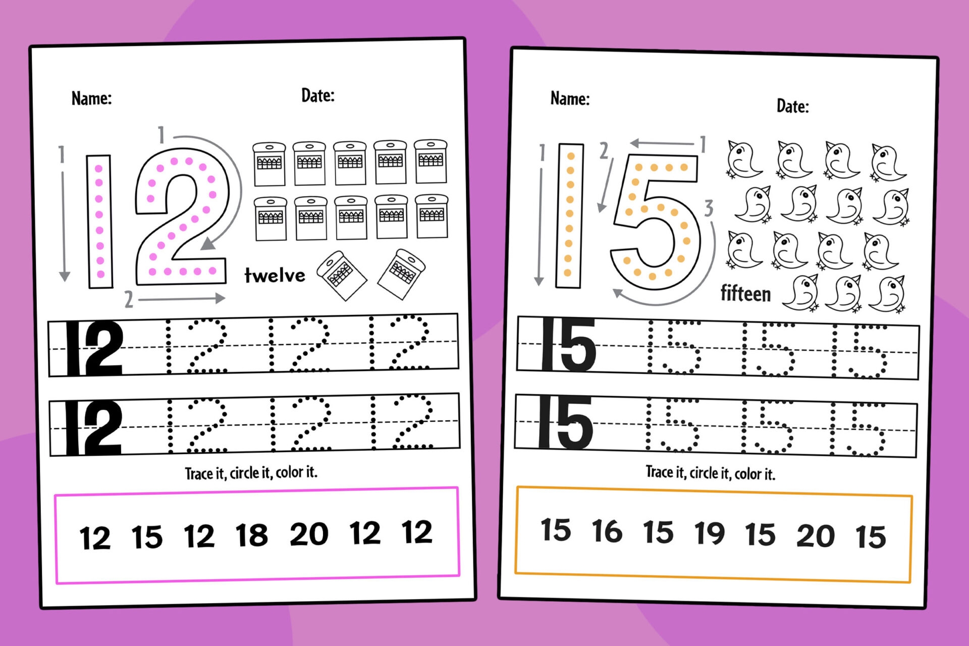 Free Numbers 11 20 Tracing Sheets The Hollydog Blog