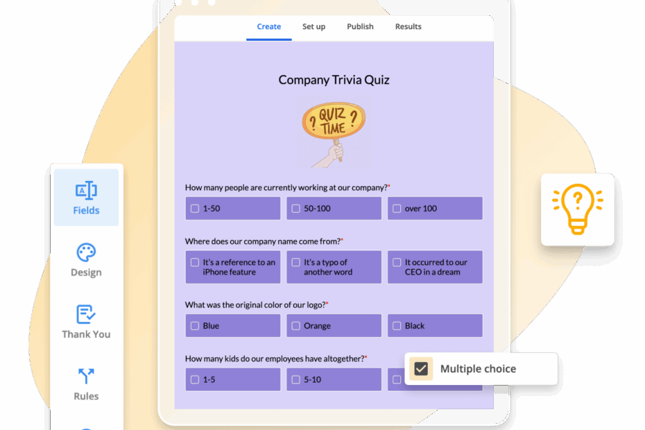 Free Online Quiz Maker Multiple Choice Quizzes 123FormBuilder