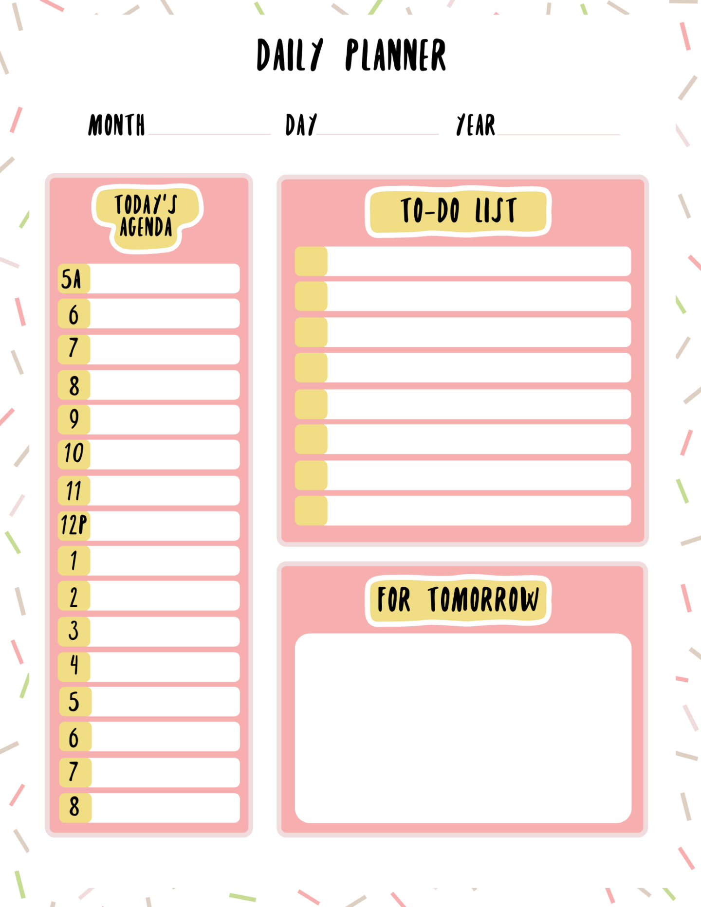 Free Planner Printables Weekly Monthly U0026 Daily 