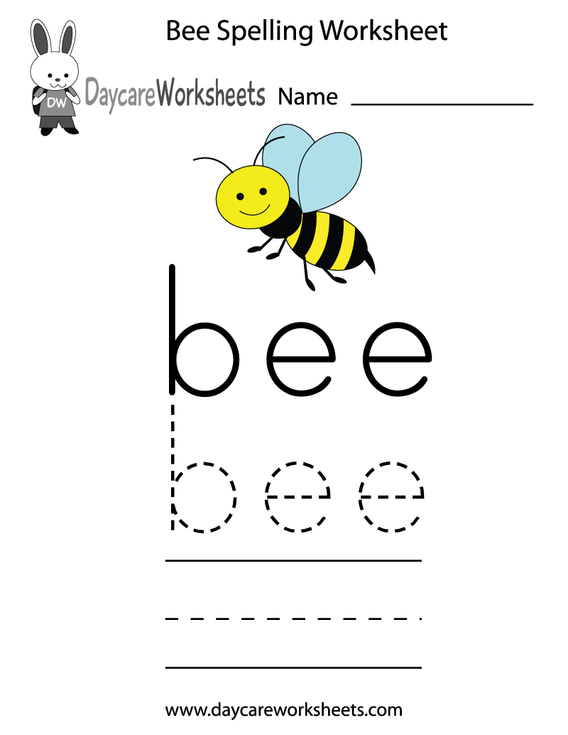 free printable spelling worksheet