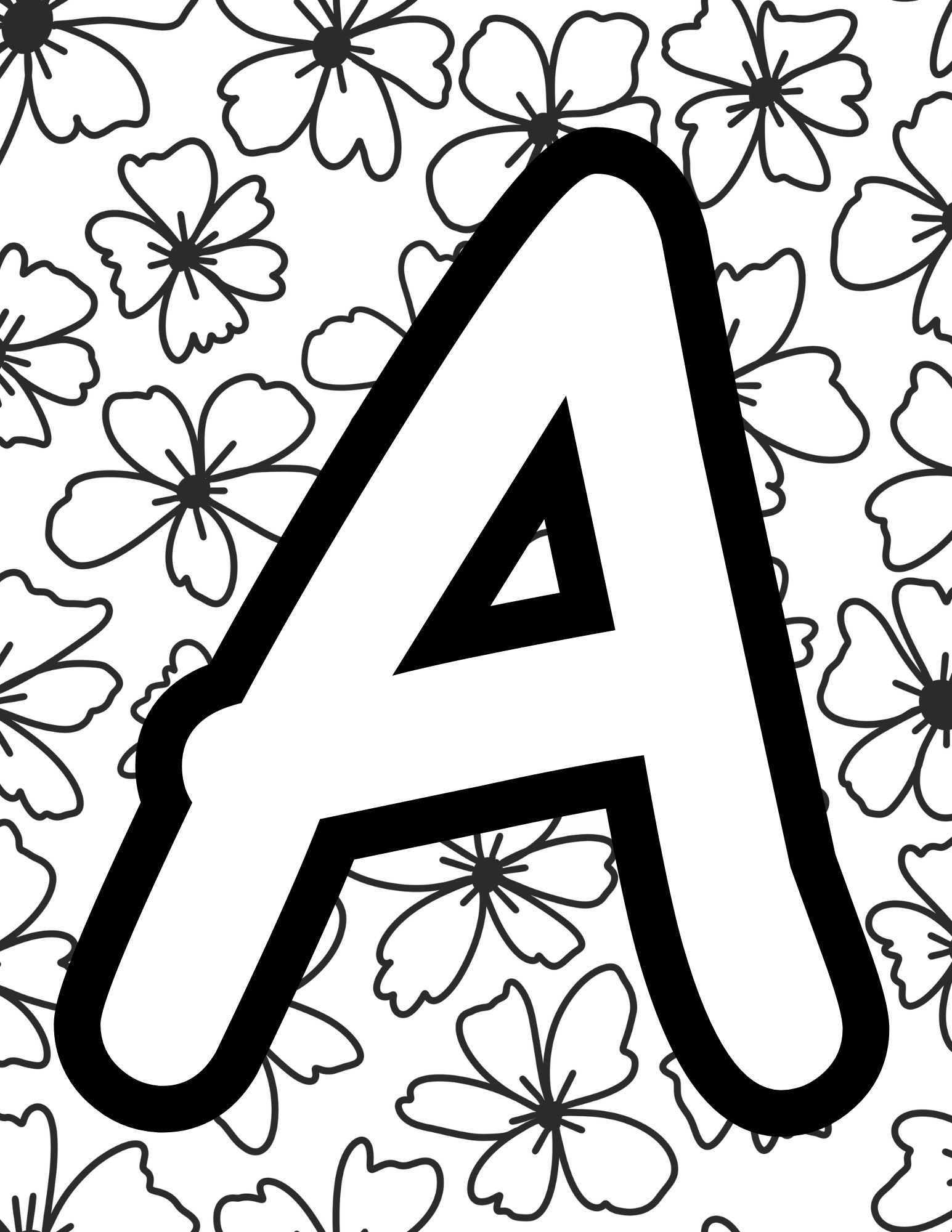 free printable coloring letters sheets