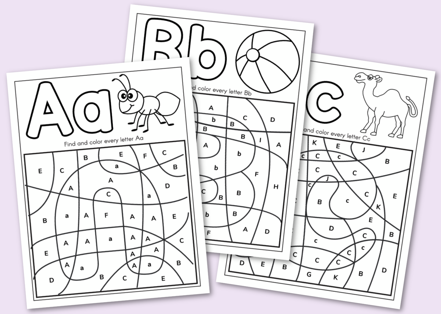 Free Printable Alphabet Coloring Book Kara Creates
