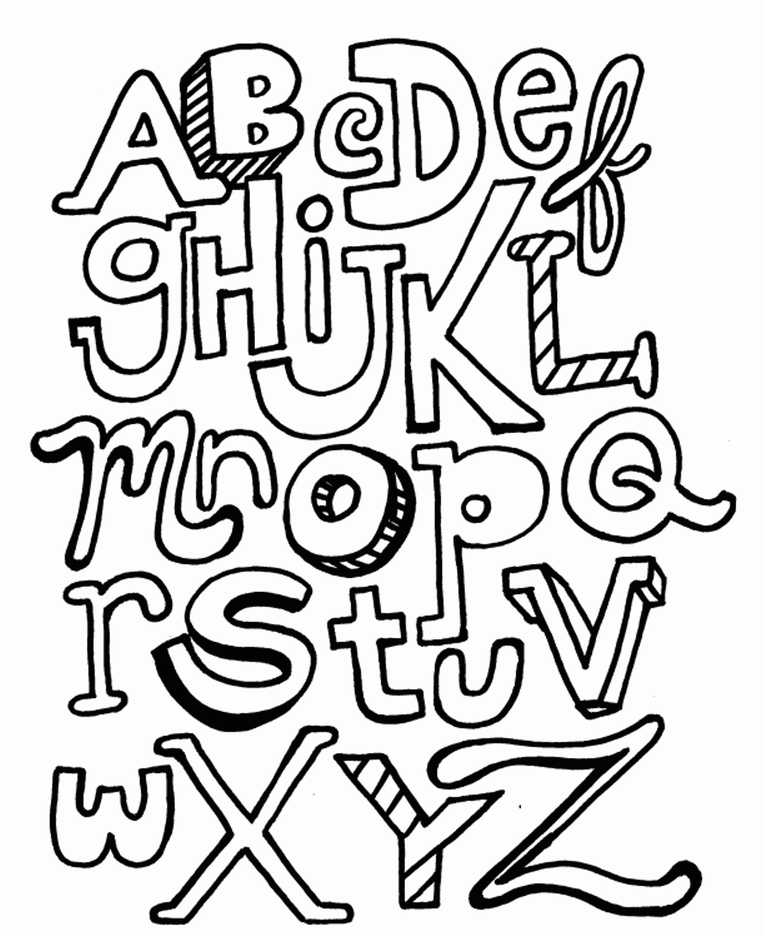 free printable color letter pages