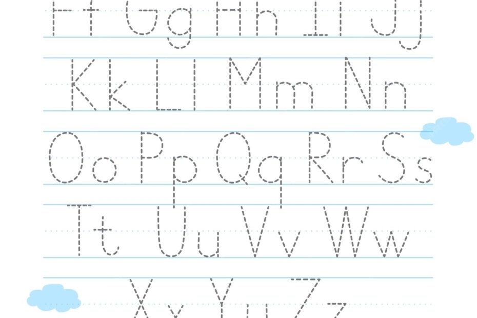Free Printable Alphabet Handwriting Practice Sheets Paper Trail Worksheets Library