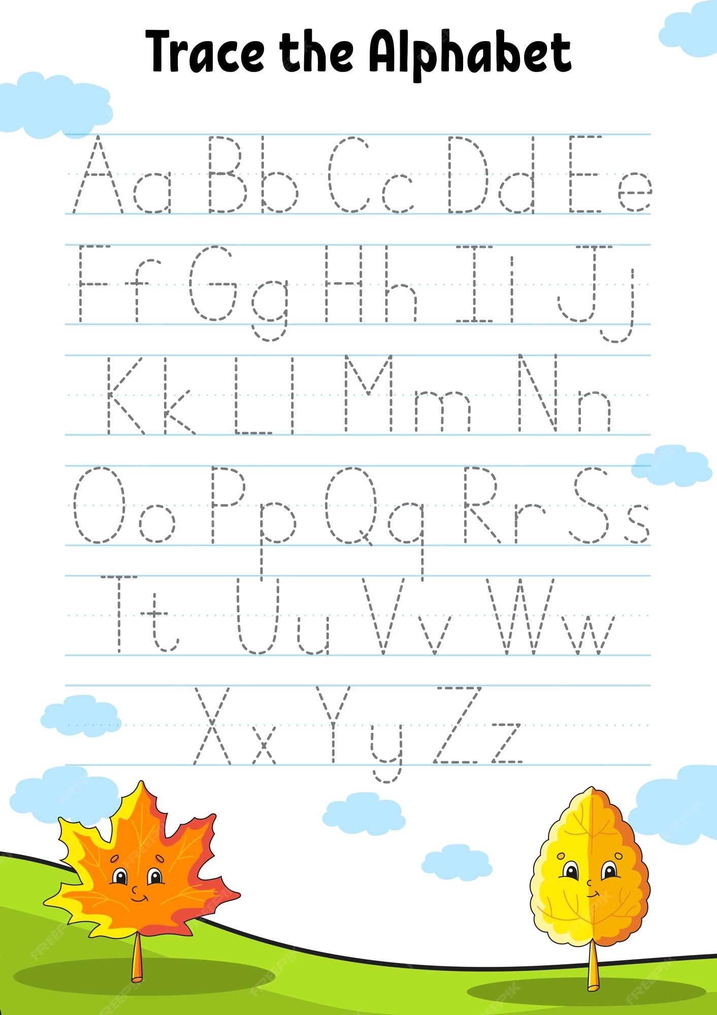 Free Printable Alphabet Handwriting Practice Sheets Paper Trail Worksheets Library