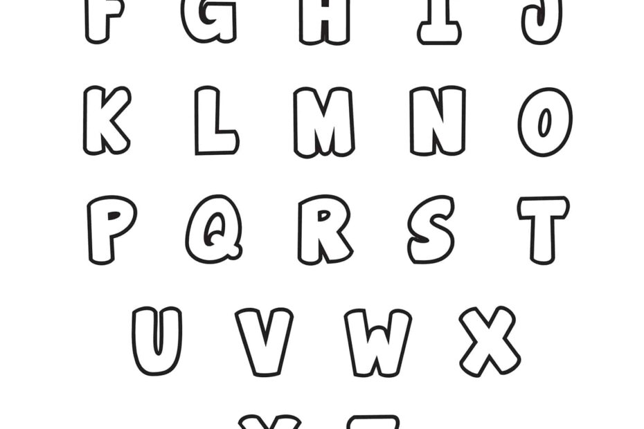 Free Printable Bubble Letter Alphabet Stencils