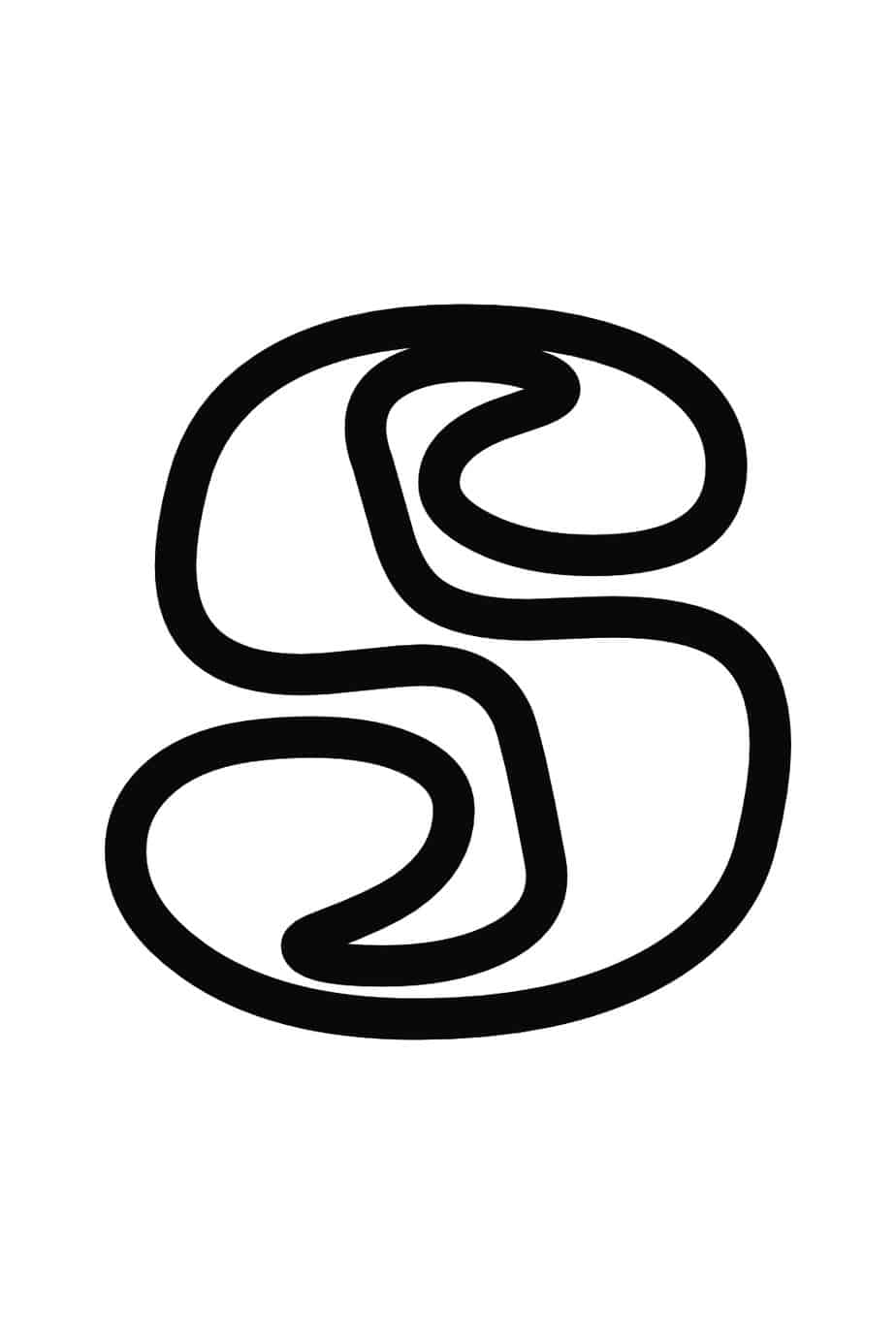 letter s outline printable
