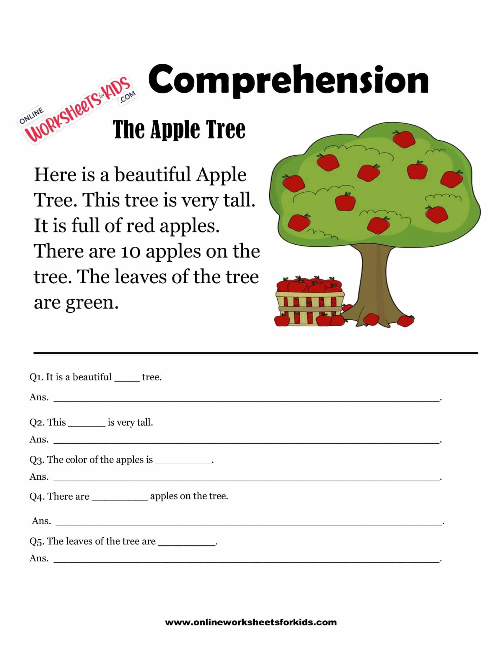 Free Printable Comprehension Worksheets For Grade 1 Worksheets 