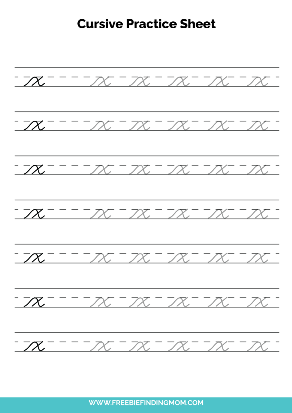 free printable cursive worksheet
