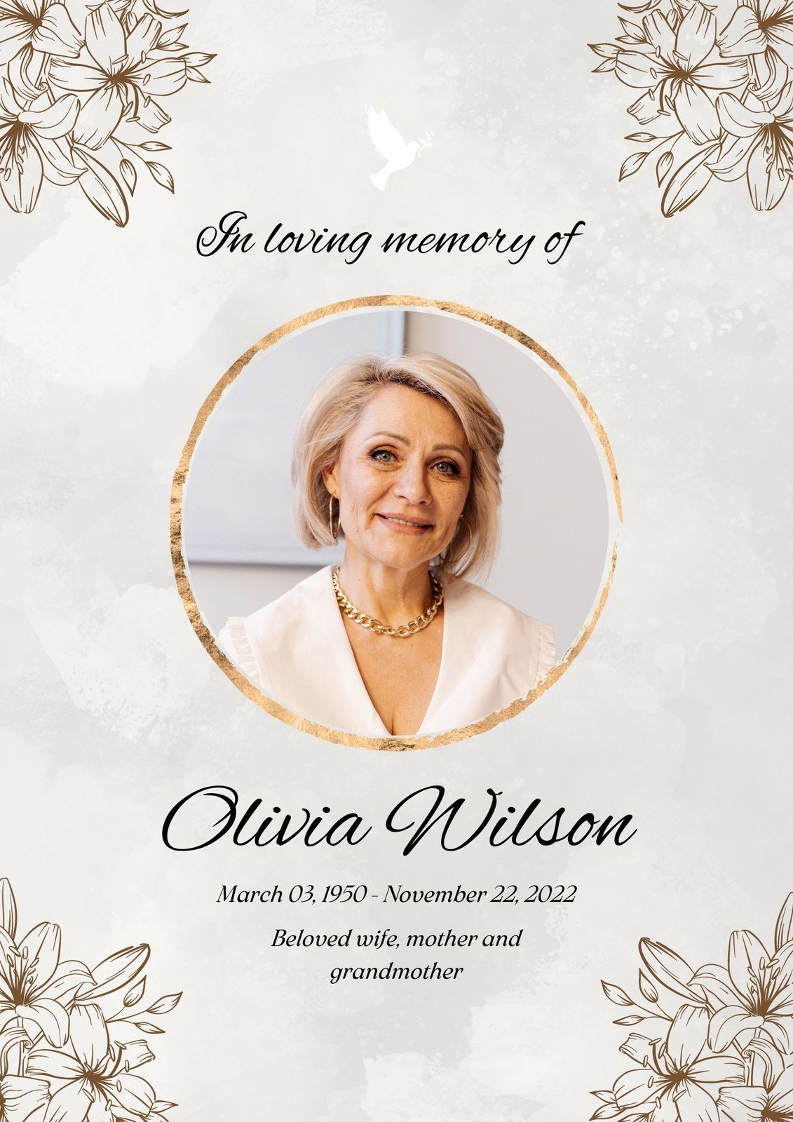 blank obituary form template