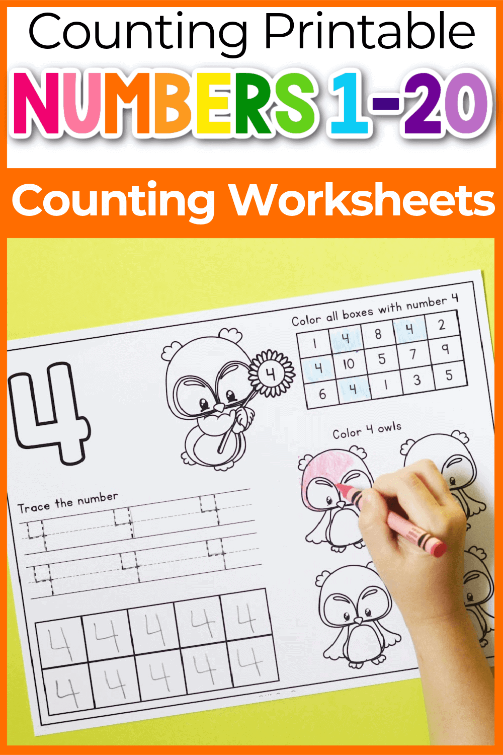 tracing counting 1 to 20