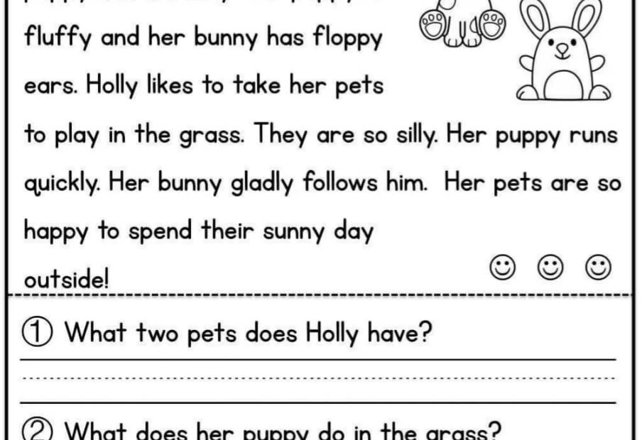 Free Printable Kindergarten Reading Worksheets Activity School