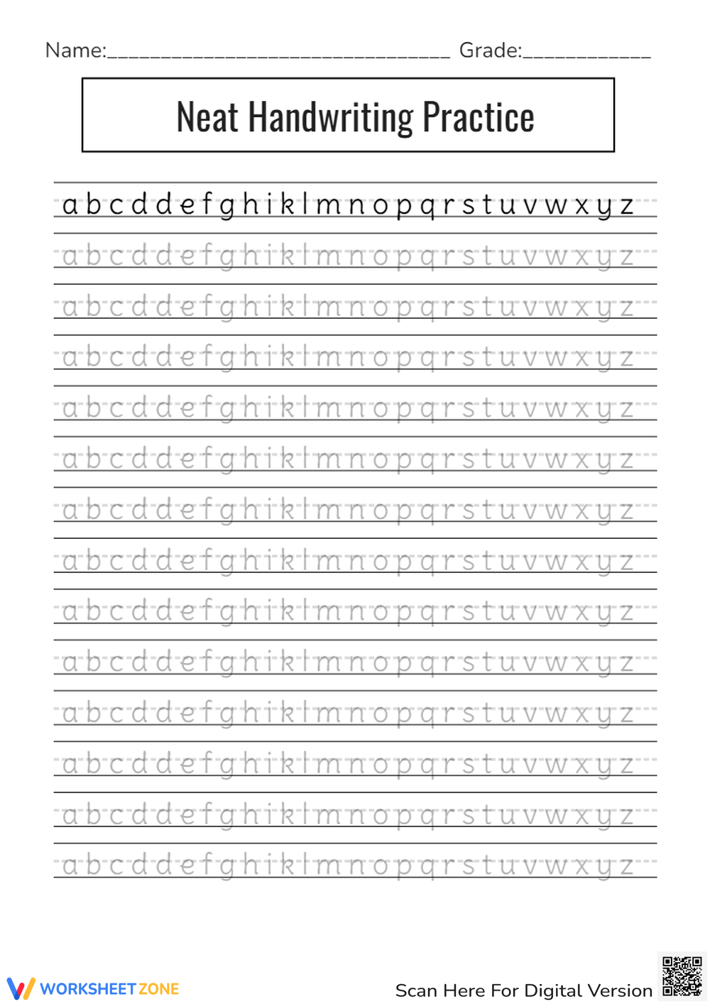 handwriting tracing worksheets