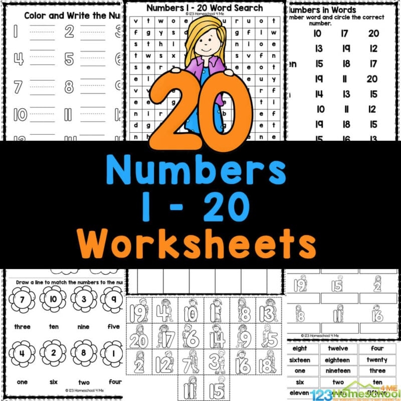 free printable number worksheet