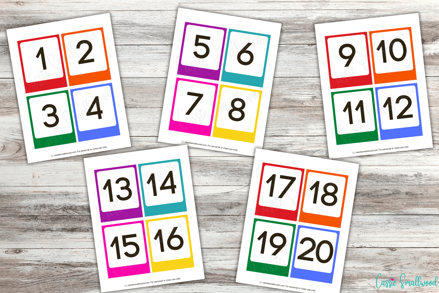 free printable numbers 1 to 20