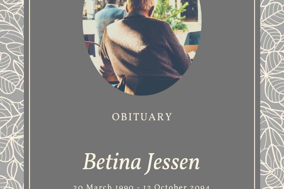 Free Printable Obituary Templates Word PDF U0026 Mother Father