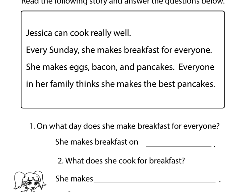 Free Printable Reading Comprehension Test Worksheet Worksheets Library