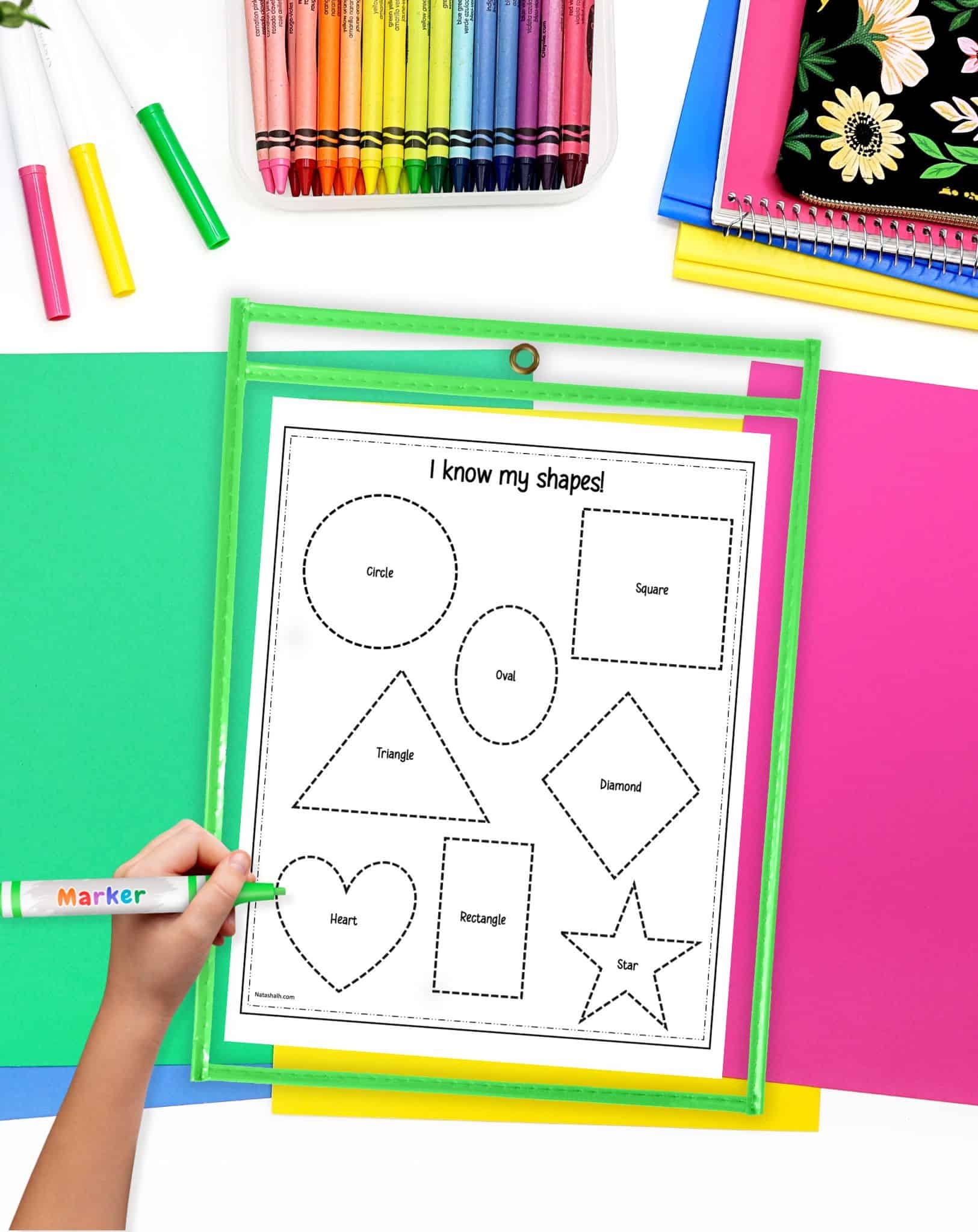 shape tracing worksheets for kindergarten